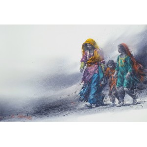 Ali Abbas, 15 x 22, Watercolor on Paper, Figurative Painting-AC-AAB-271